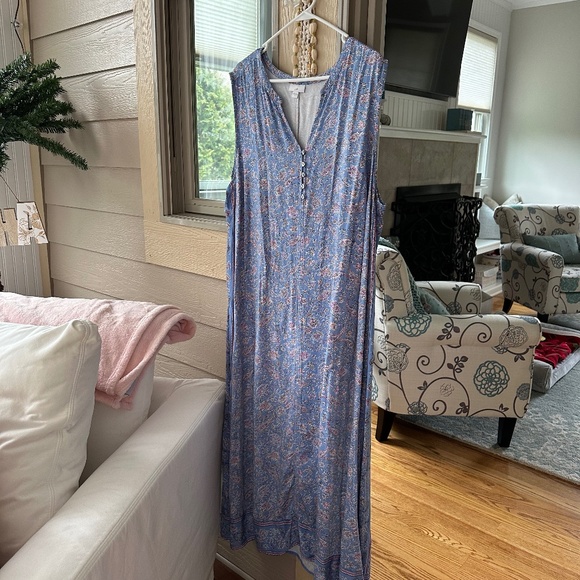 J. Jill Border Print Maxi Dress (3X) - Picture 3 of 5